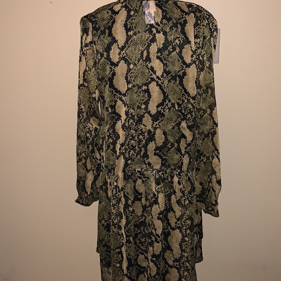 H&M Women’s Size Small- Sheer Lined snake skin look pullover dress. - Picture 4 of 4